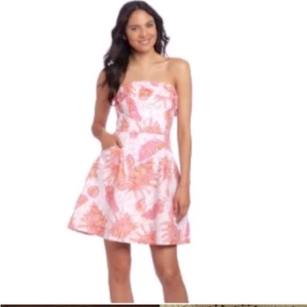 NWT Lilly Pulitzer "Conched Out" Ferra Strapless Dress. Size 12